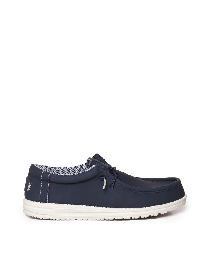 Hey Dude Flat Shoes Blue Suede