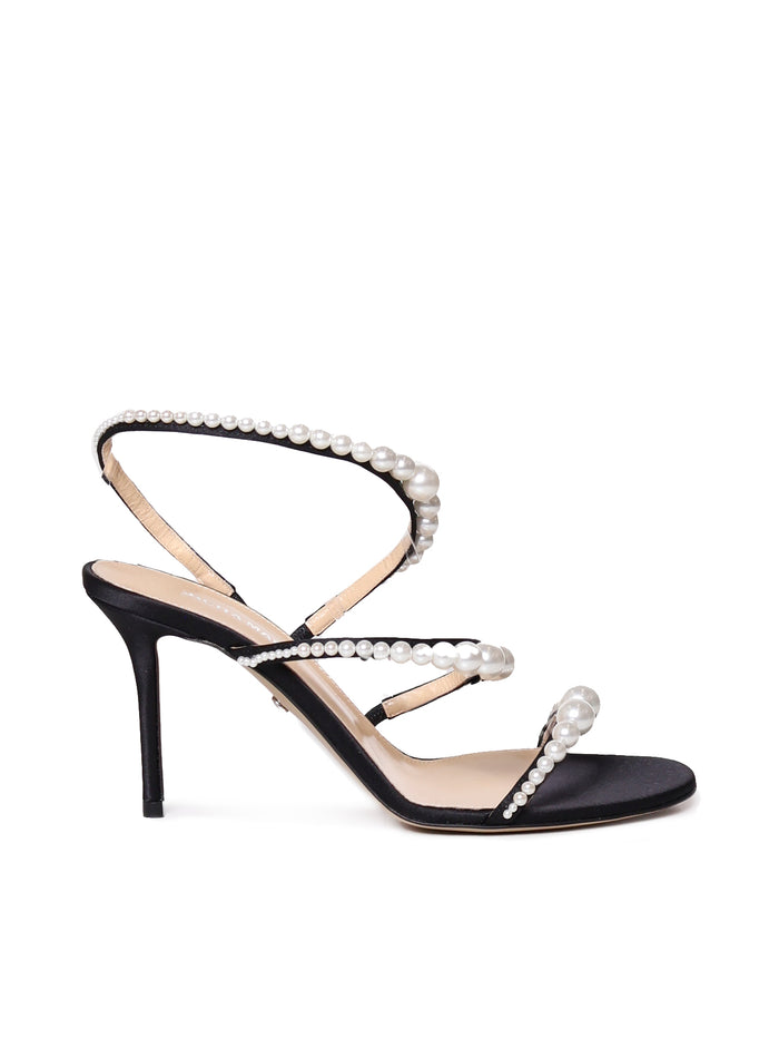 MACH & Sandals Black Satin