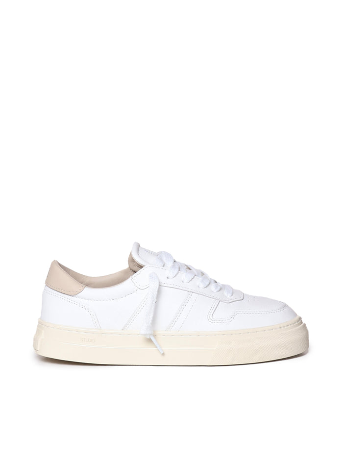 D.a.t.e. Sneakers White, Beige Calfskin