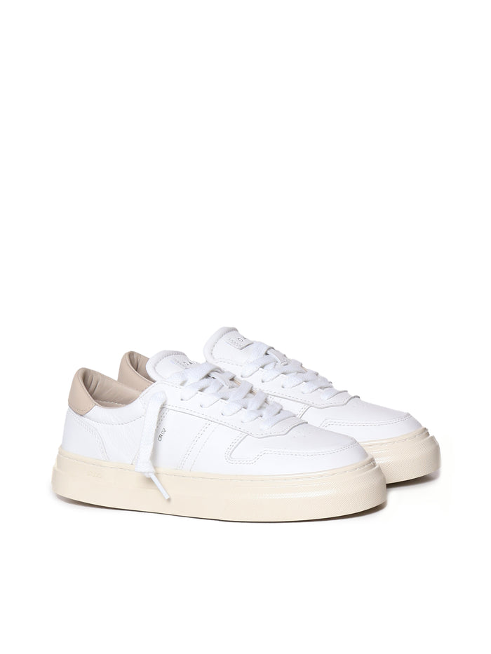 D.a.t.e. Sneakers White, Beige Calfskin