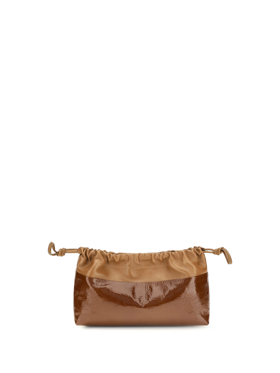 Clutch Twin Havana Calf Leather Shoulder Bags