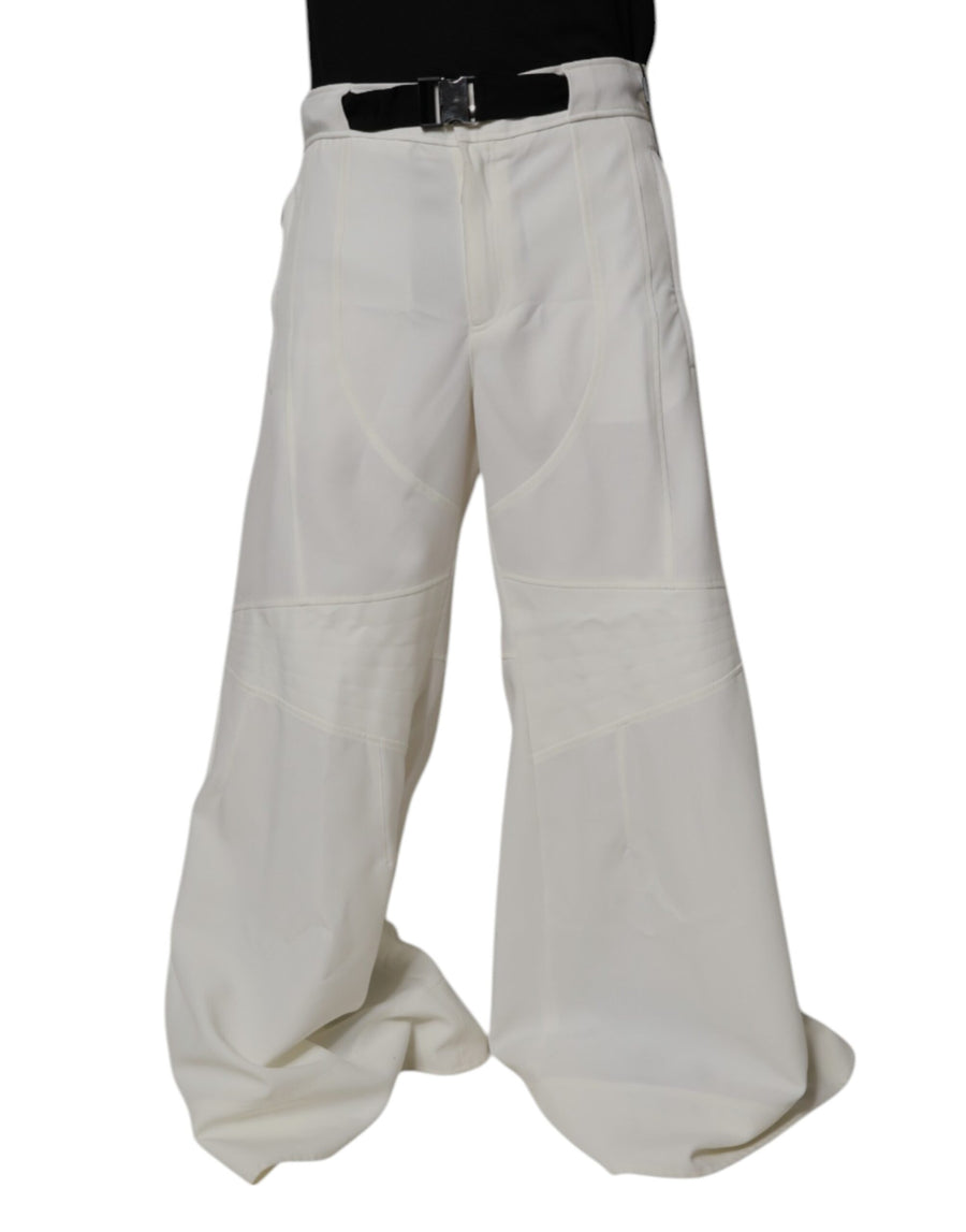 Dolce & Gabbana 100% Polyester trousers in white