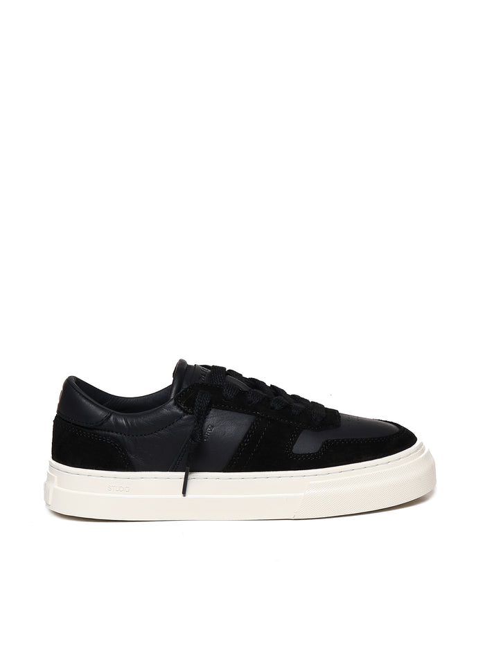 D.a.t.e. Sneakers Black, White Rose Calfskin