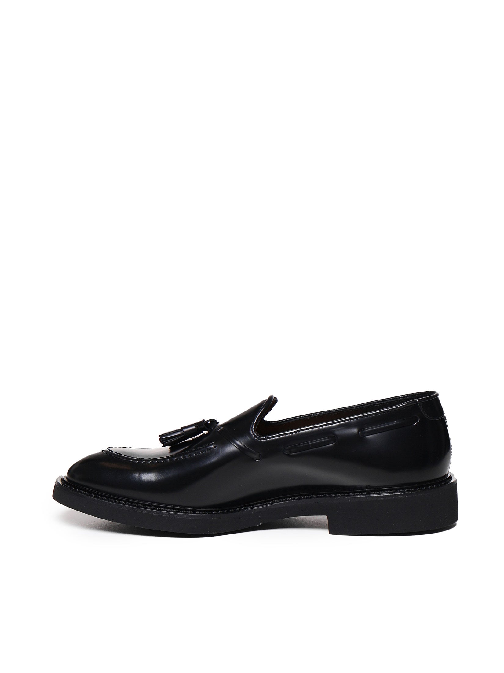 Doucals Flat Shoes Black Shiny Calfskin