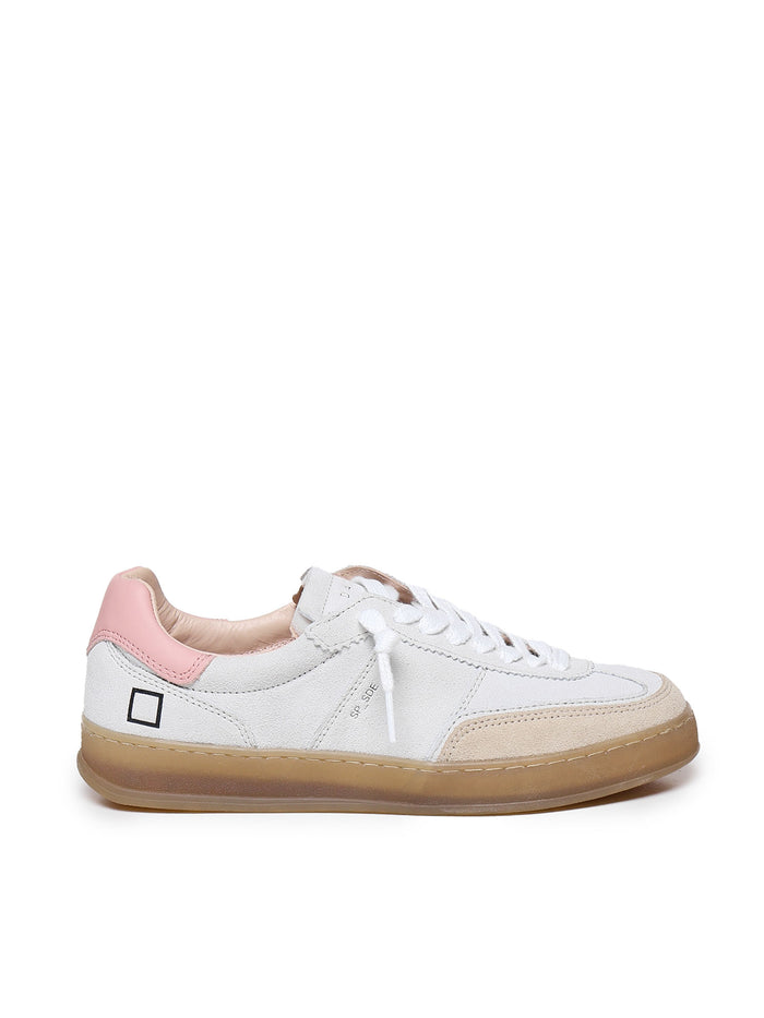 D.a.t.e. Sneakers White, Pink Calfskin