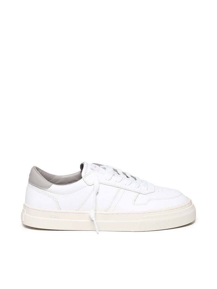 D.a.t.e. Sneakers White-gray Calfskin