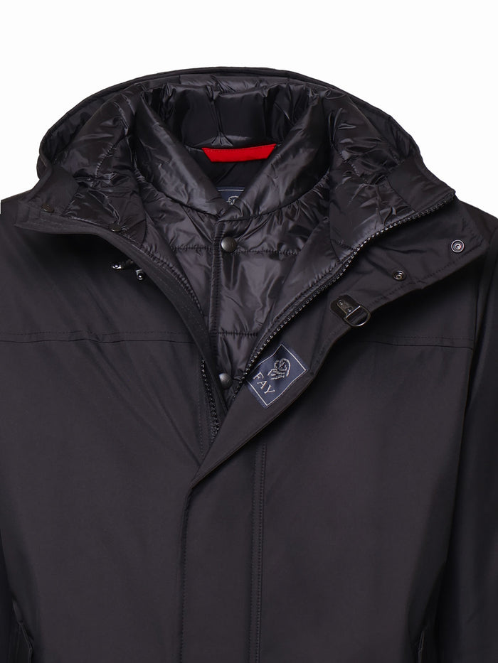 Fay Coats Black Nylon
