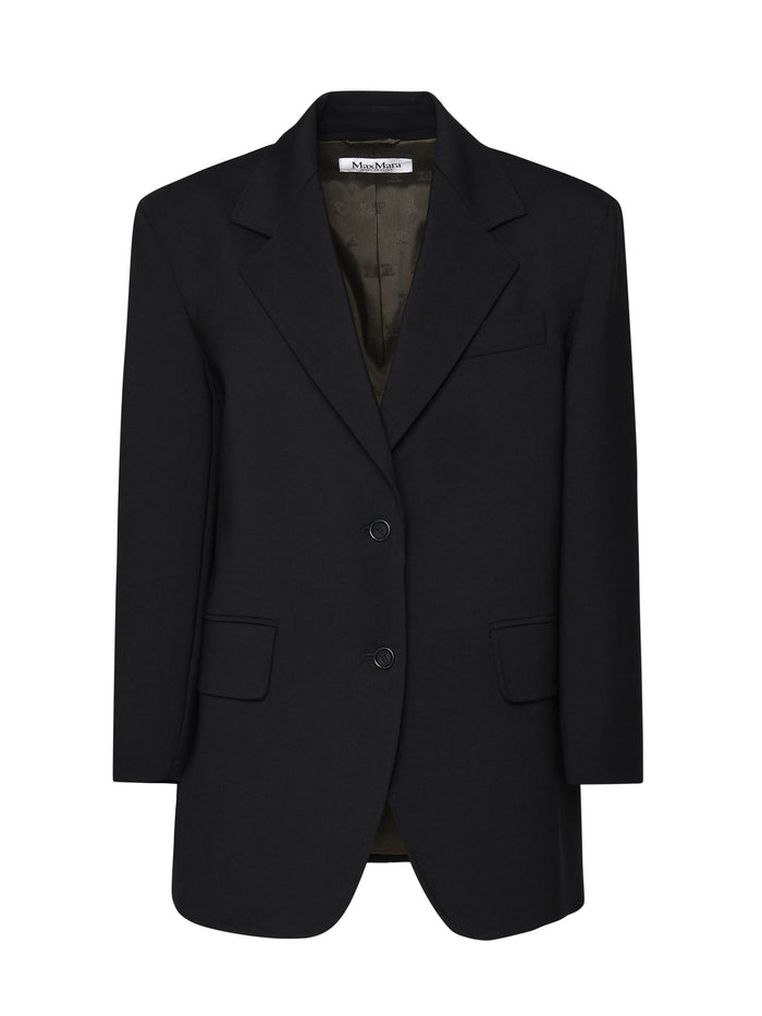 Max Mara Jackets Black Lana Vergine Ovis Aries