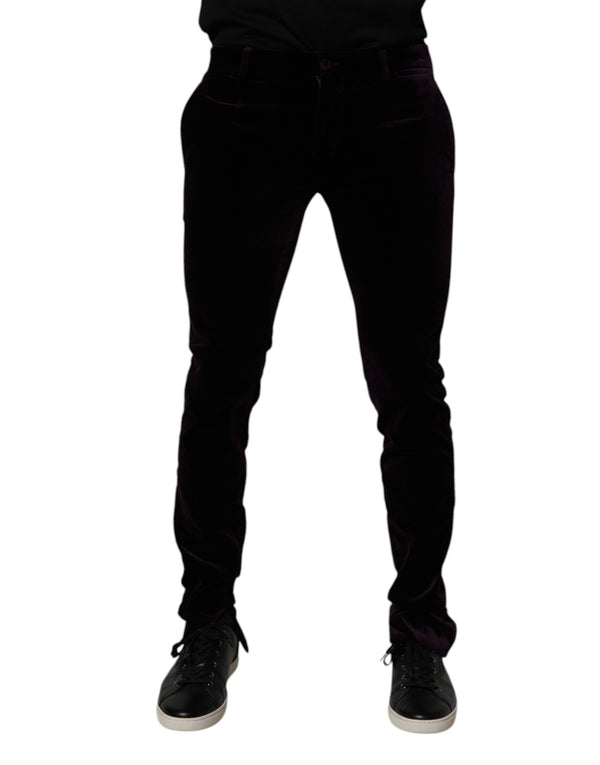 Dolce & Gabbana 98% Cotton trousers in purple