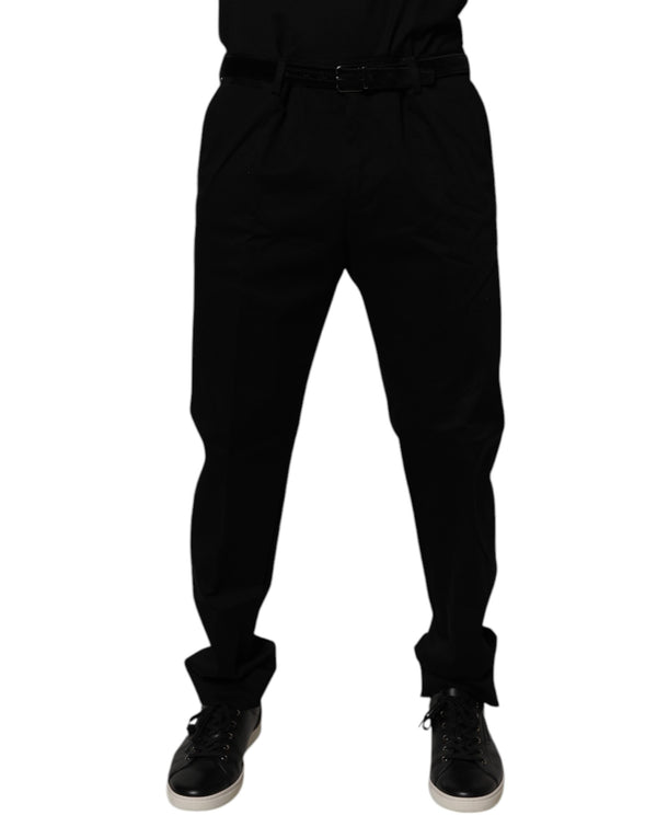 Dolce & Gabbana 97% Cotton 3% Elastane trousers in black