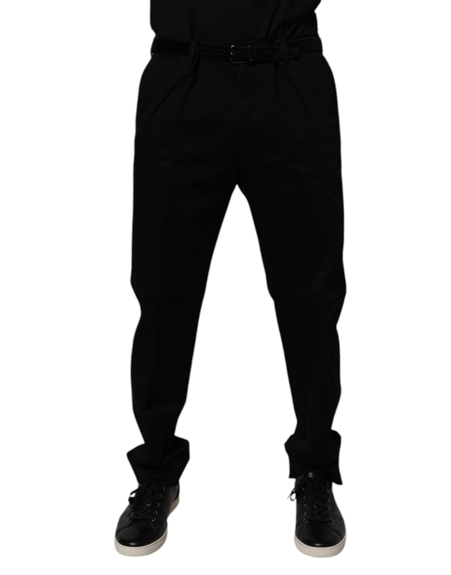 Dolce & Gabbana 97% Cotton 3% Elastane trousers in black