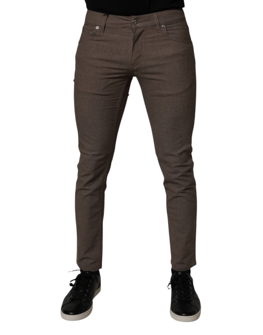 Dolce & Gabbana 98% Cotton 2% Elastane chinos in brown