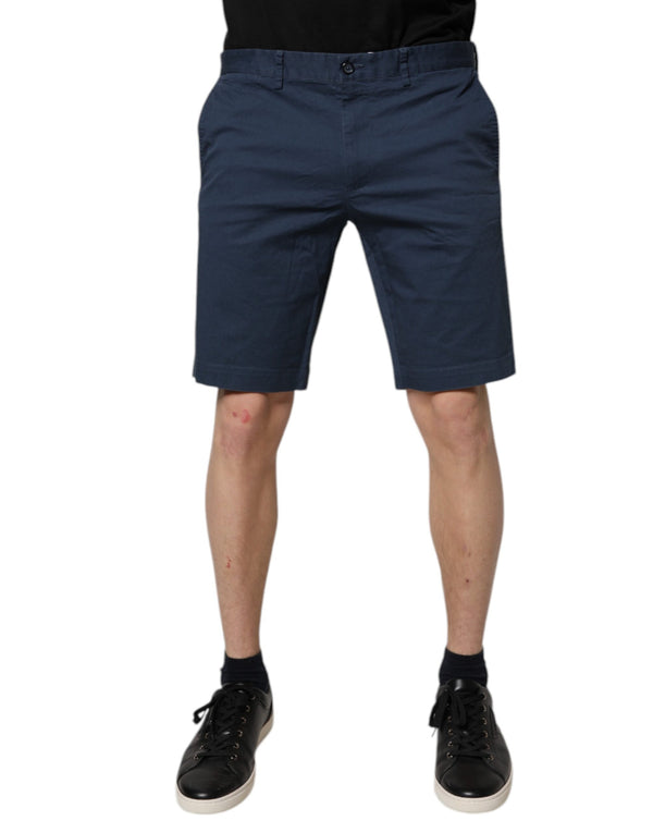 Dolce & Gabbana 97% Cotton 3% Elastane bermuda shorts in navy