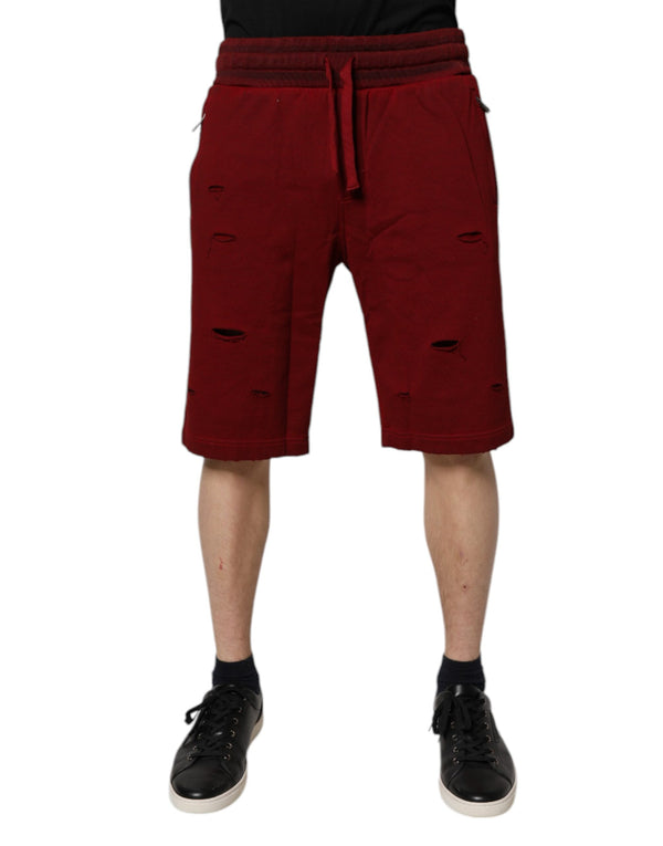 Dolce & Gabbana 100% Cotton bermudas in red