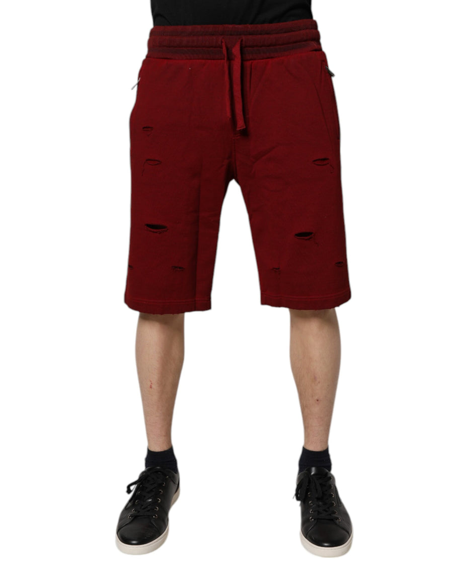 Dolce & Gabbana 100% Cotton bermudas in red