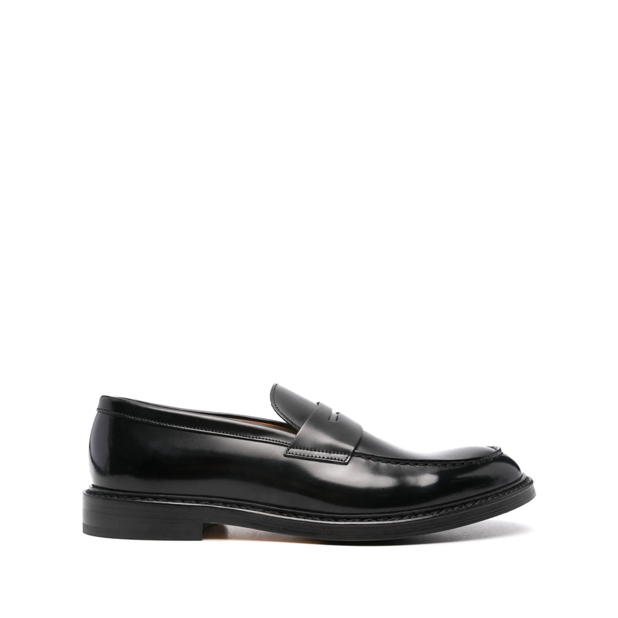 Slip-On Loafers Black Calf Leather