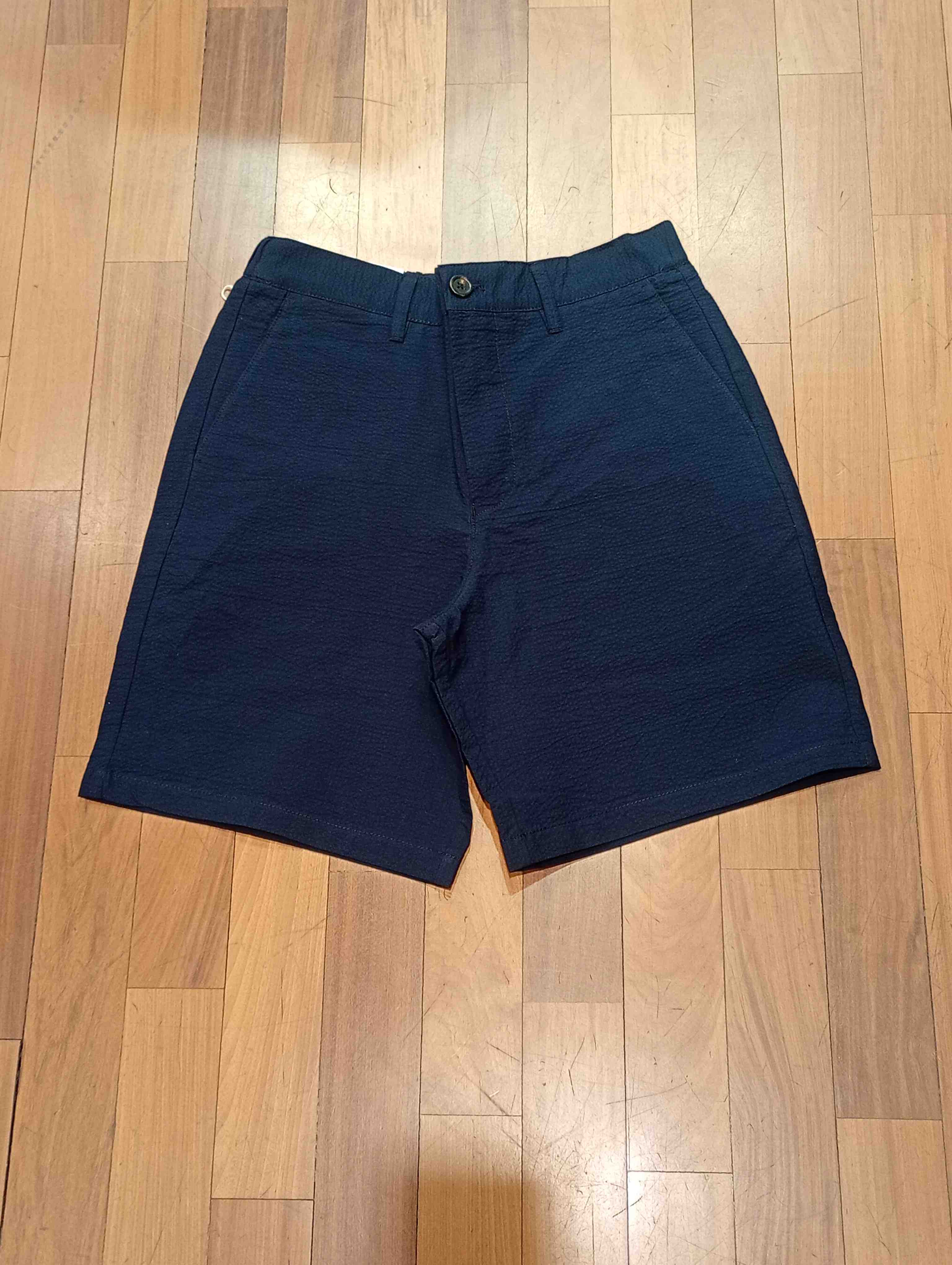 Slhregular-Karl Seersucker Shorts Blue Cotton |
