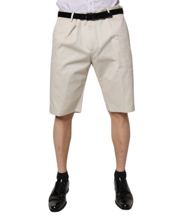 Dolce & Gabbana 98% Cotton bermuda shorts in beige
