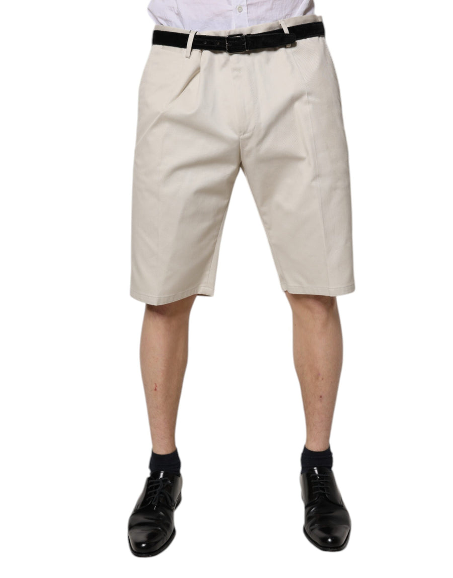Dolce & Gabbana 98% Cotton bermuda shorts in beige