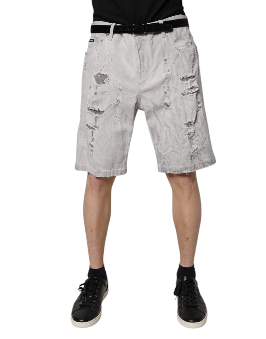 Dolce & Gabbana 98% Cotton 2% Elastane bermuda shorts in gray