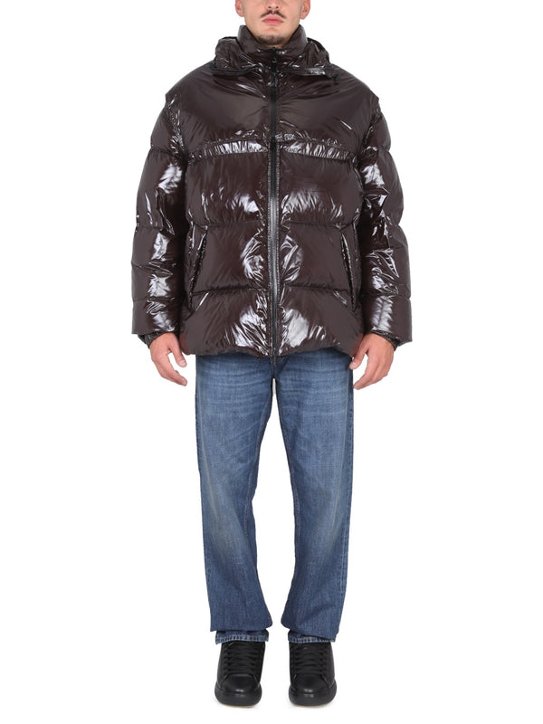 Puffer Jacket Glossy Brown