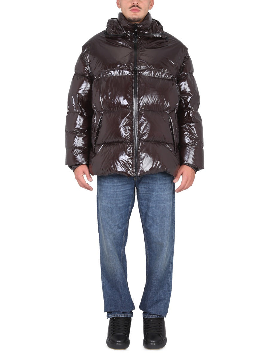 Puffer Jacket Glossy Brown