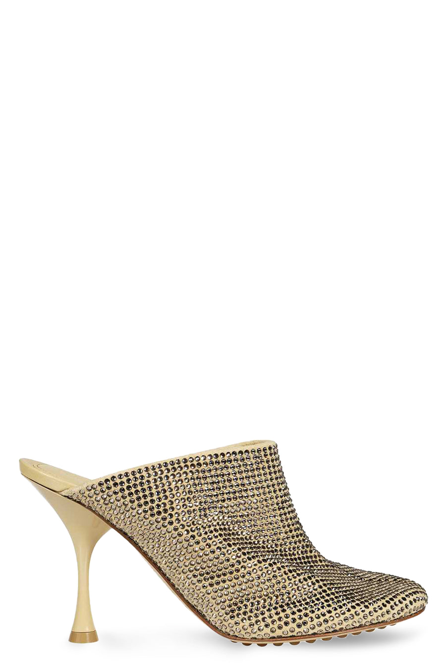 Sparkle Dot Sock Mules Beige Ovine Leather