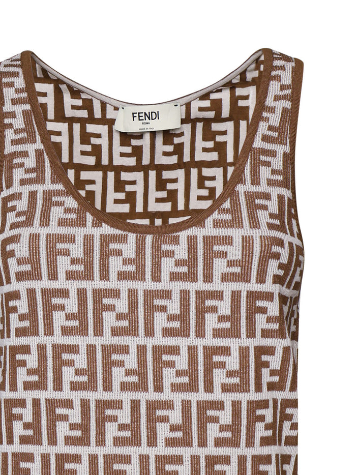 Fendi Top White, Brown