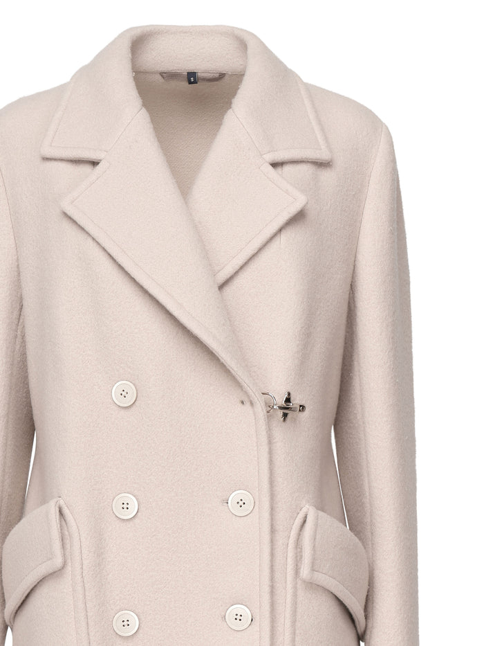 Fay Coats Beige Wool