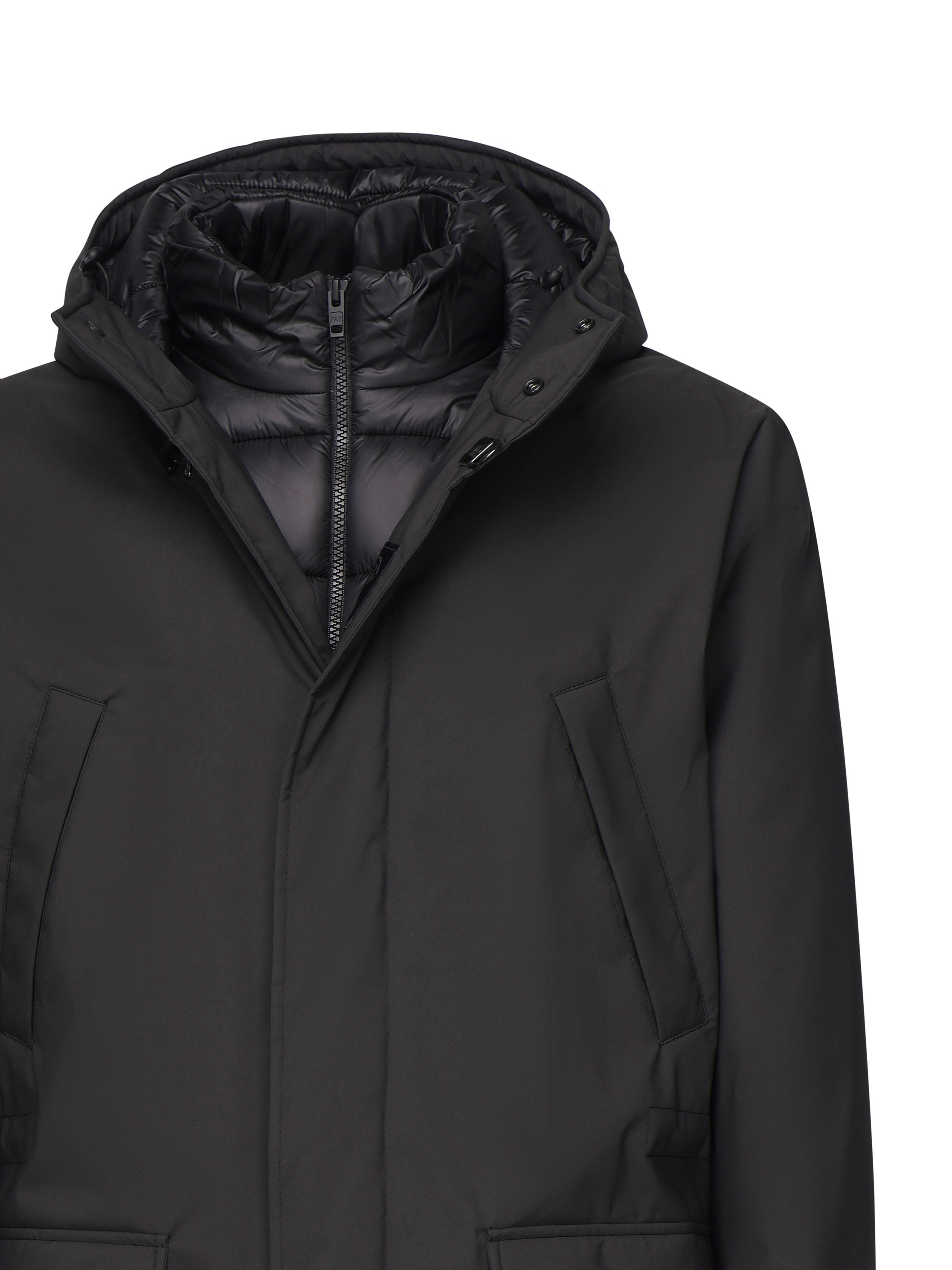 Fay Coats Black Nylon