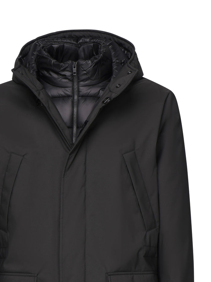 Fay Coats Black Nylon