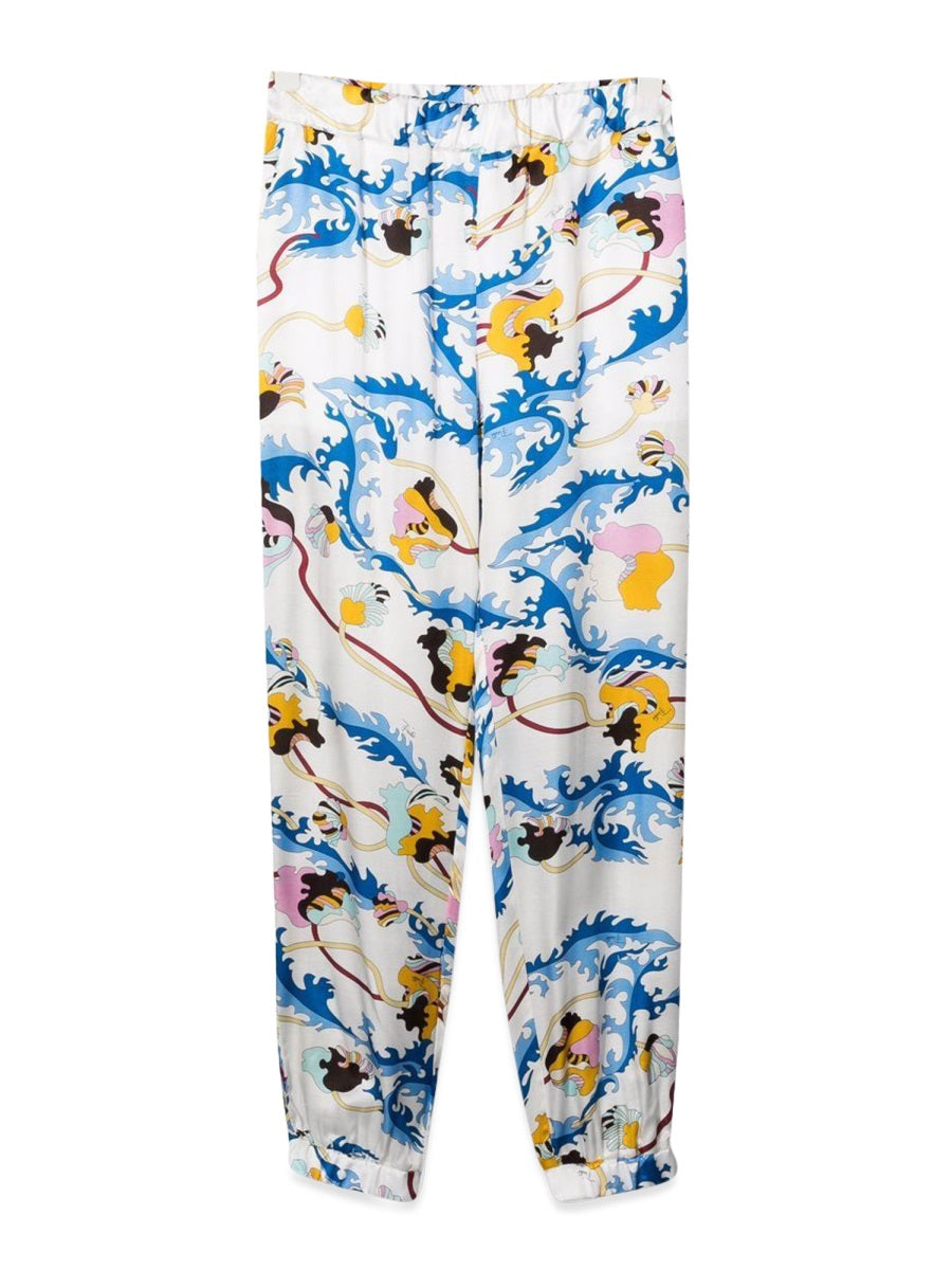 Fabric Trousers Multicolour Viscose Silk