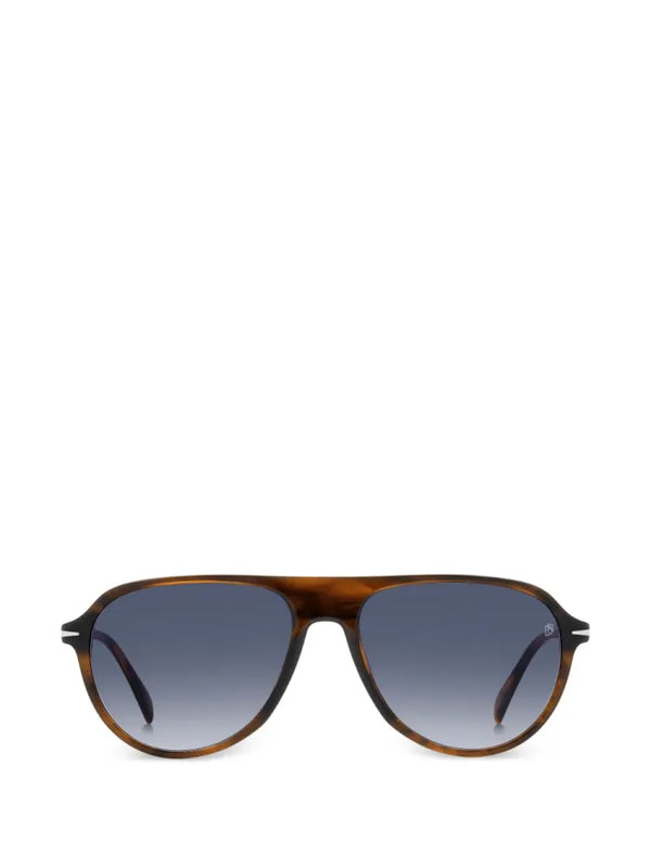 David Beckham - Db1200s Ex408 Brown Horn Lunettes-de-soleil