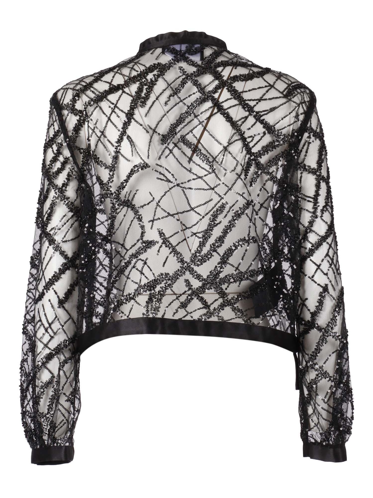 Shirt Jacket Black Polyester Fabric 2
