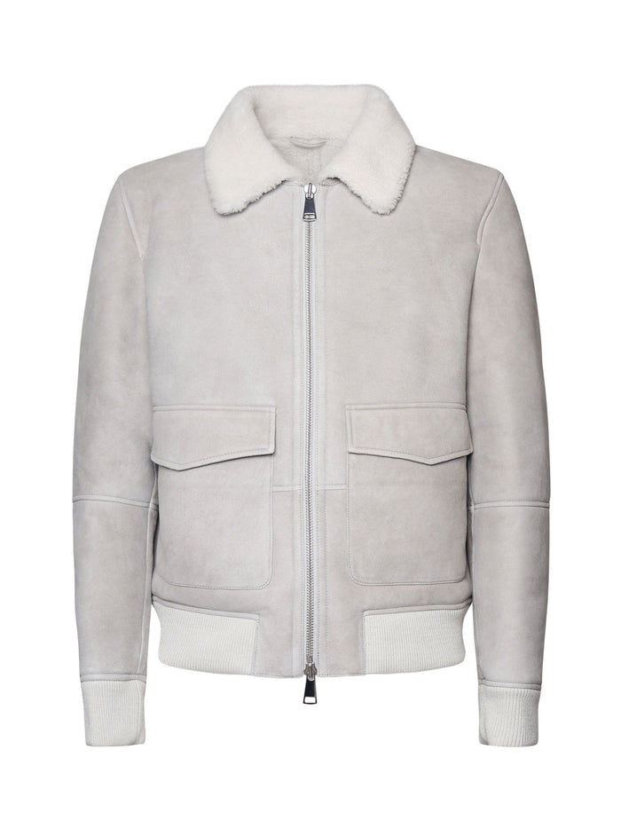 Dondup Coats White Lamb Leather