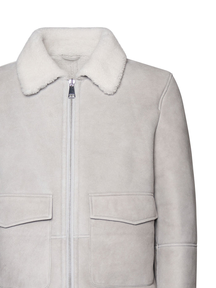 Dondup Coats White Lamb Leather