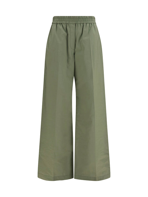 Brunello Cucinelli 75% Cotton trousers in green