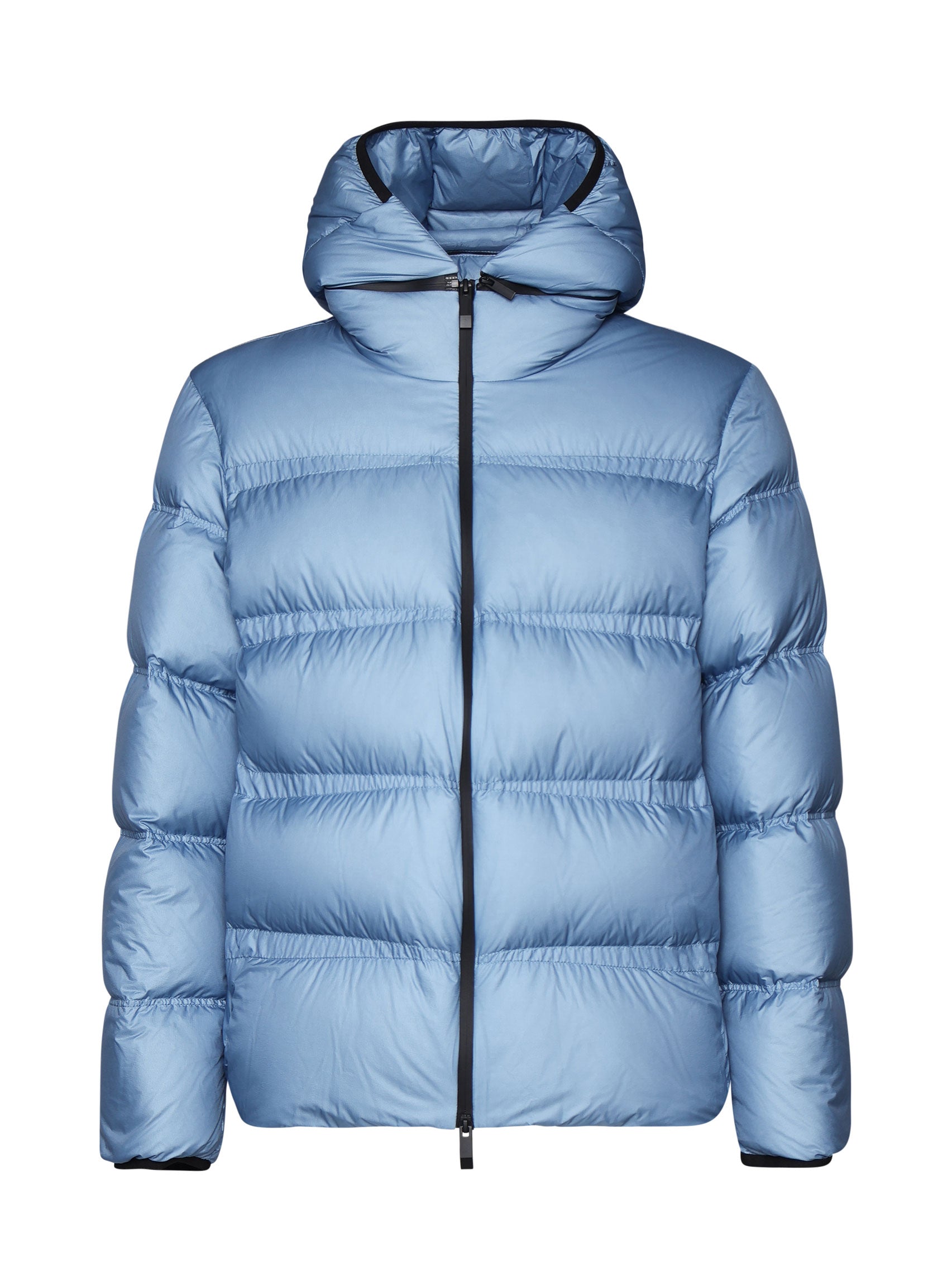 Moncler Coats Blue Outer: Polyamide/nylon