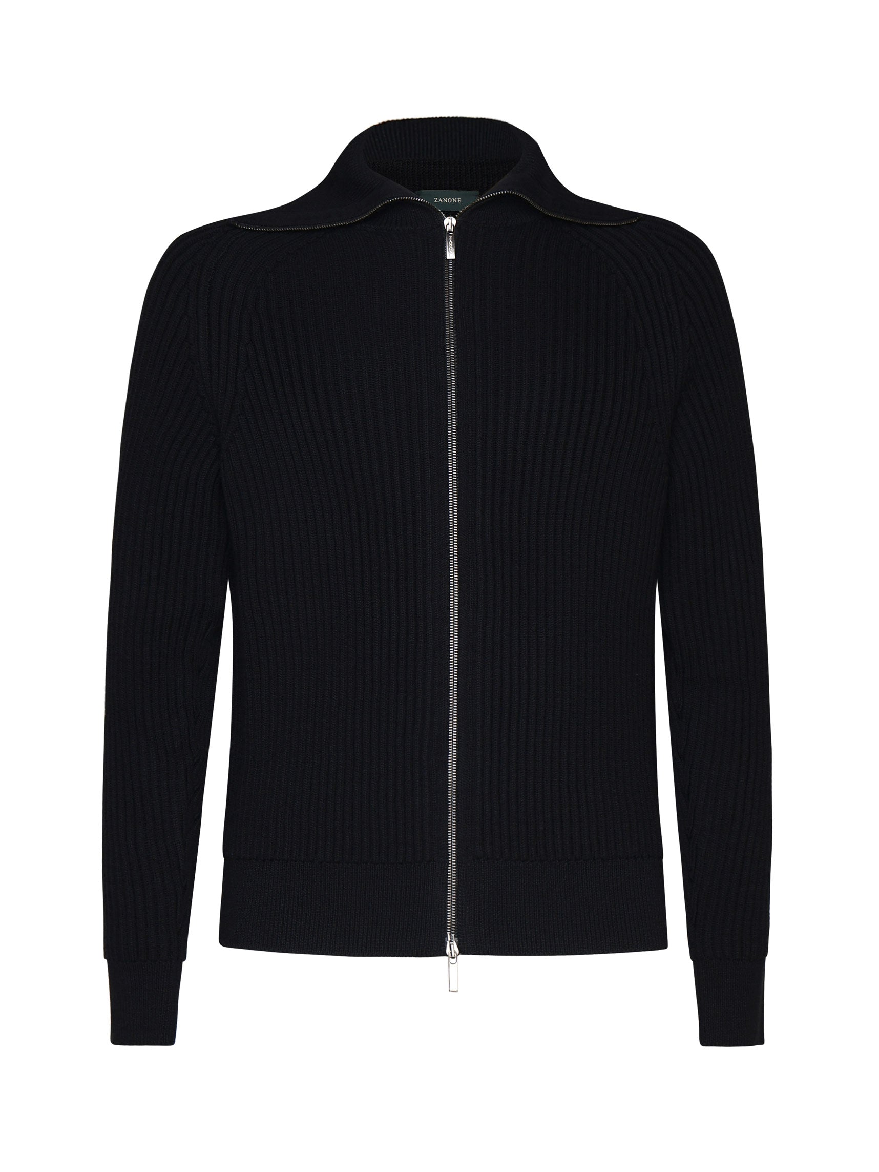 Zanone Sweaters Black Cotton