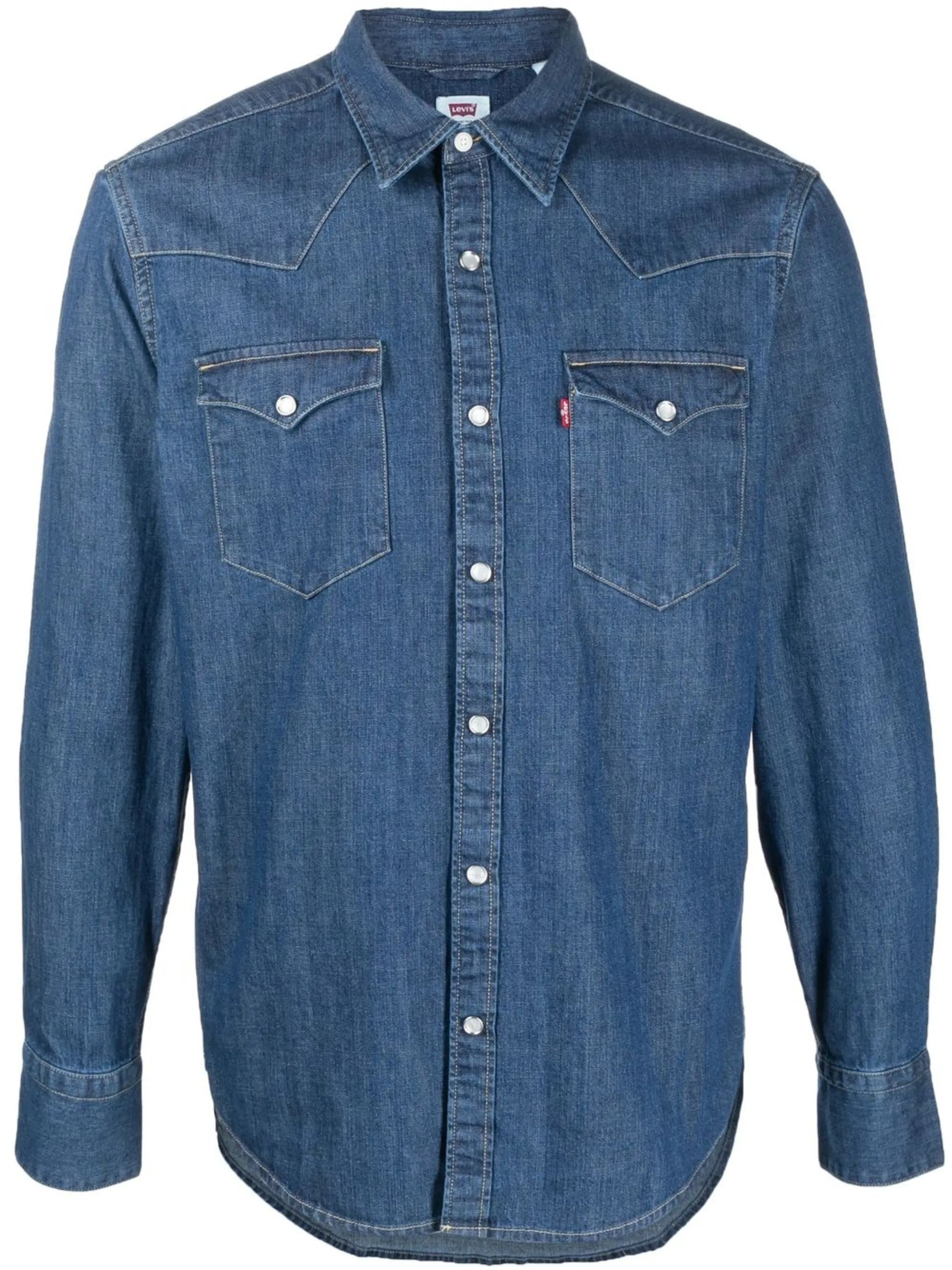 Barstow Western Stand Lower Edition Blue Camicia