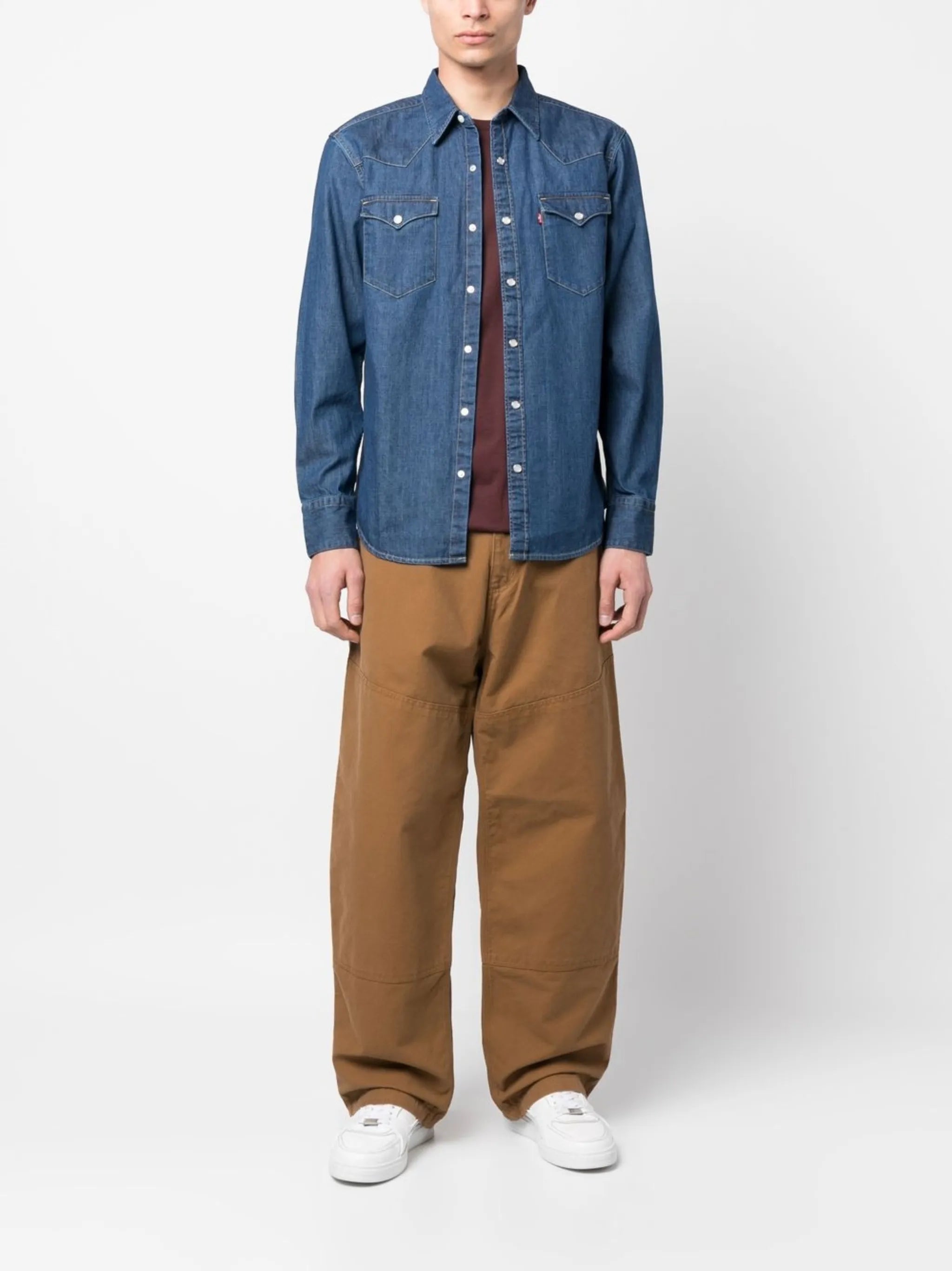Barstow Western Stand Lower Edition Blue Camicia