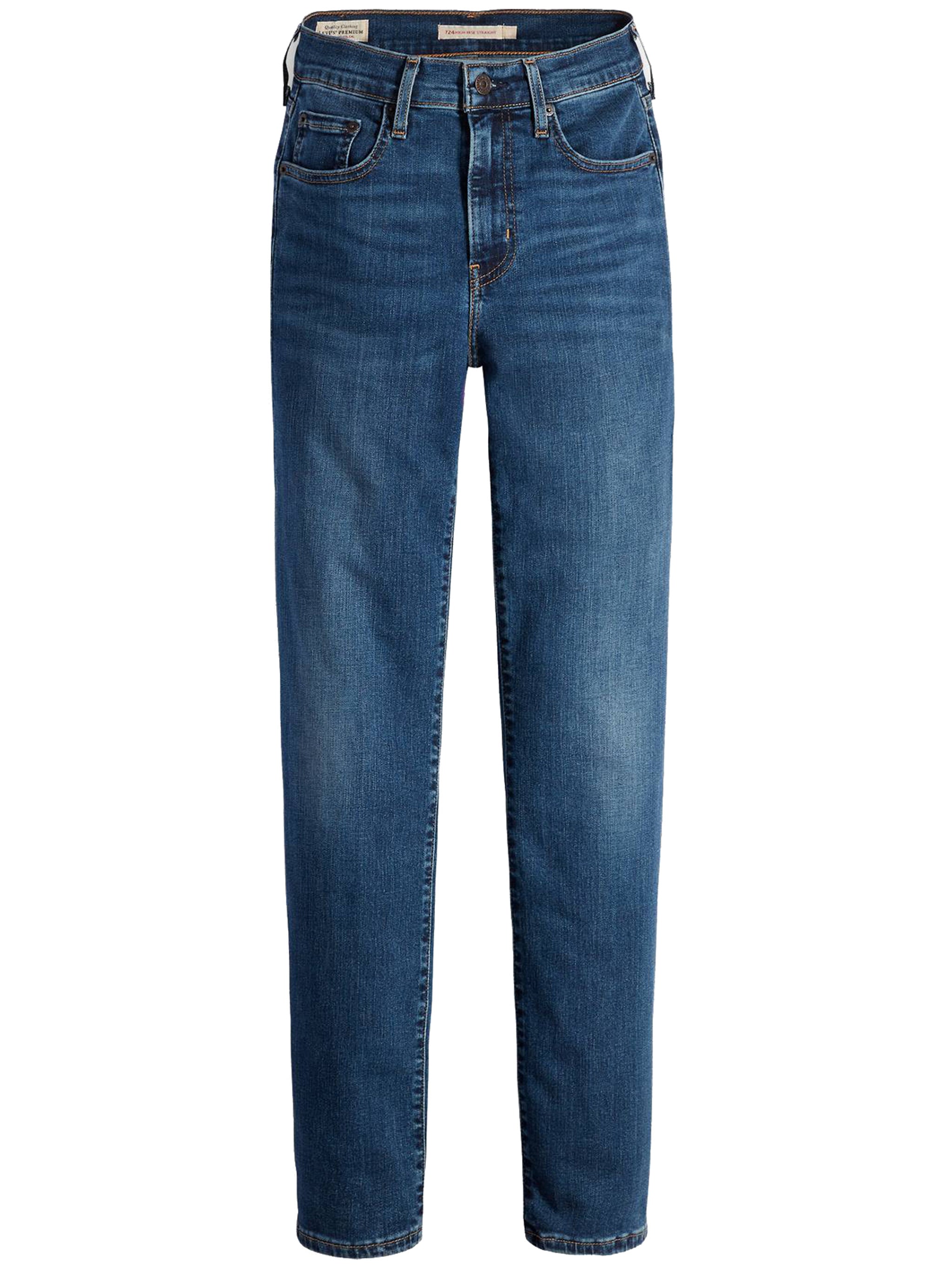724 High Rise Straight Blue Wave Dark Jean