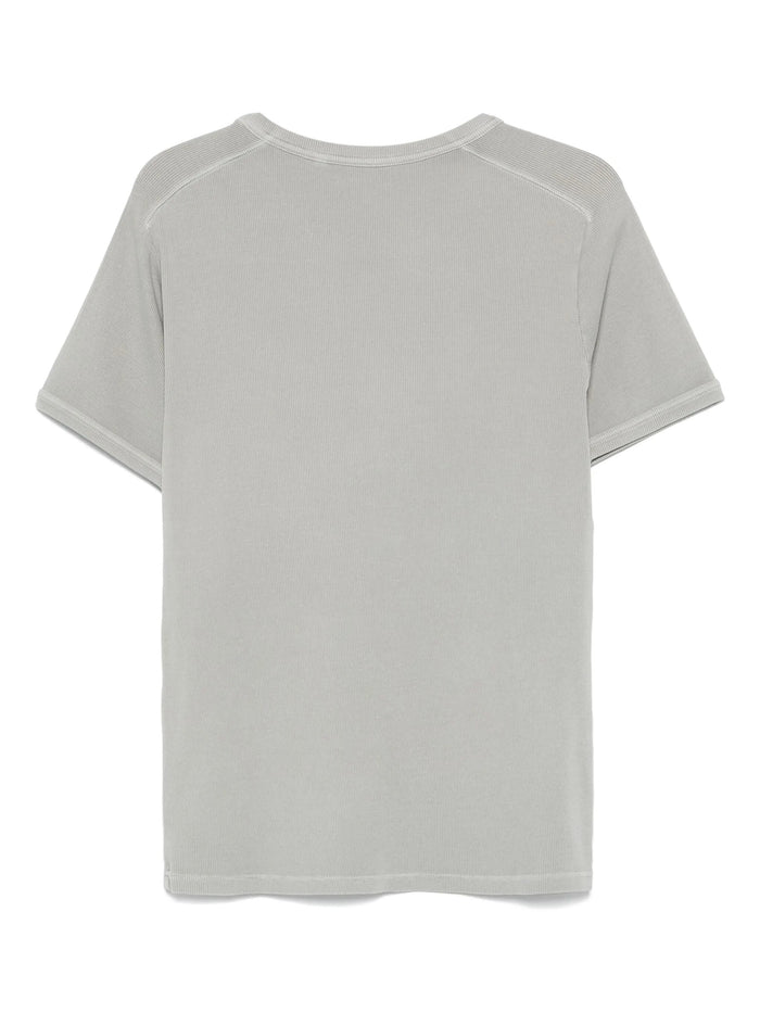 Rib Tee Grey Cotton Tshirt