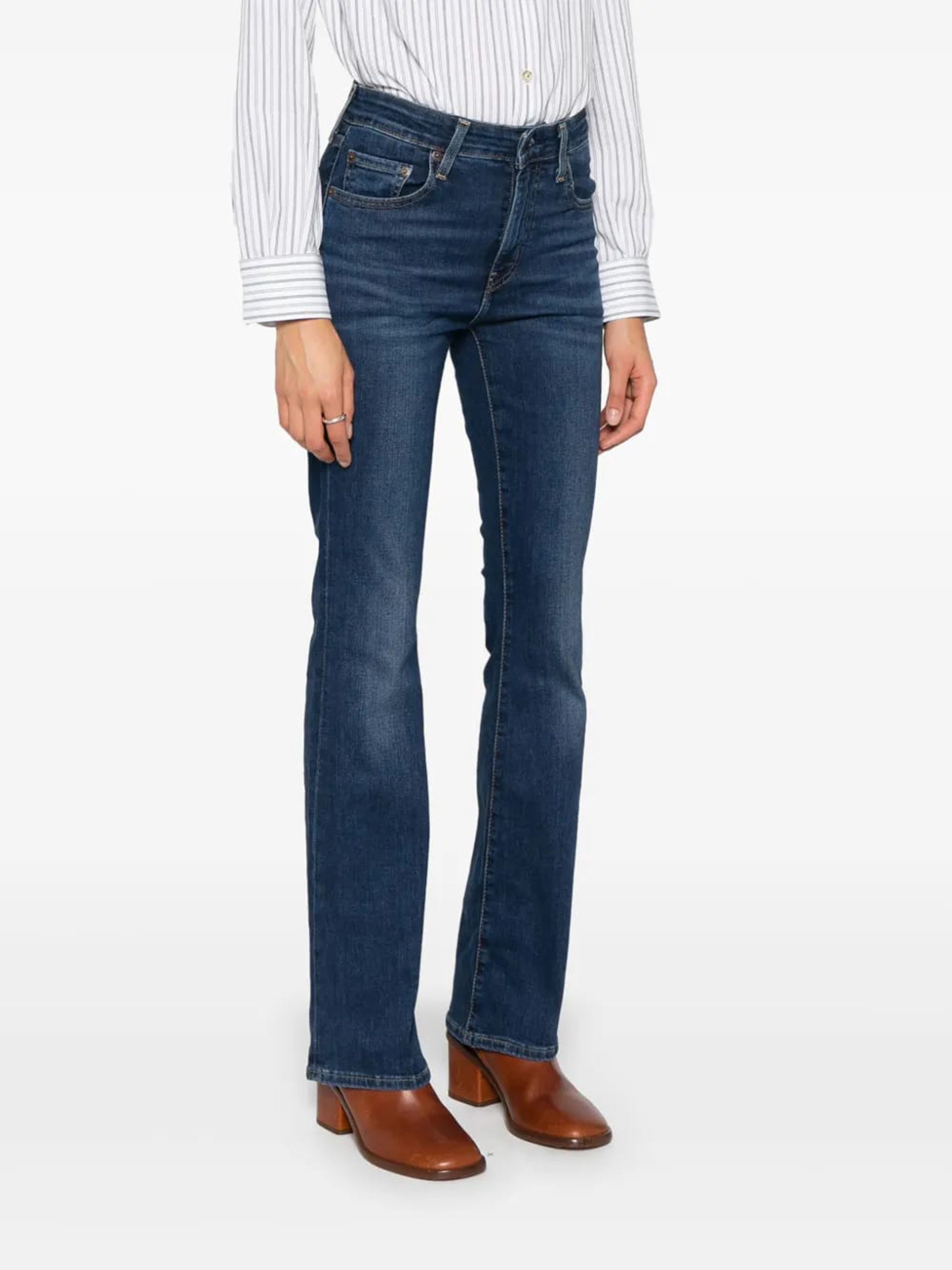 725 High Rise Bootcut Blue Wave Dark Jean