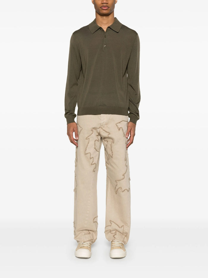 Merino Polo Army Wool