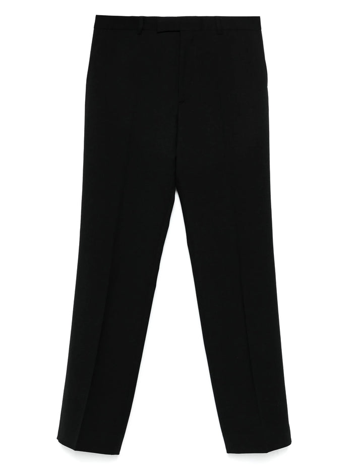 Straight Trouser Black Wool Pant