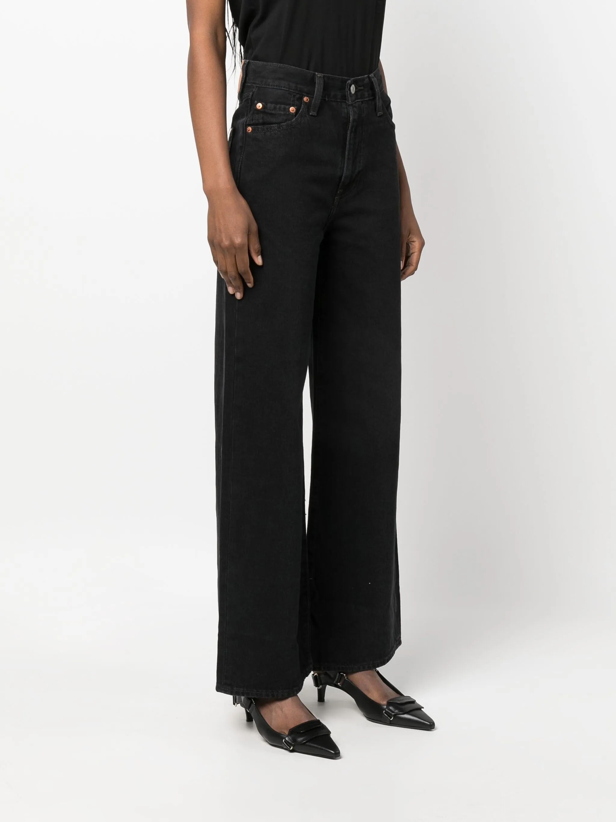 Ribcage Wide Leg H223 Black Jean