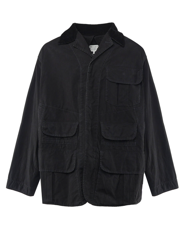 Maison Margiela Coats Black Cotton