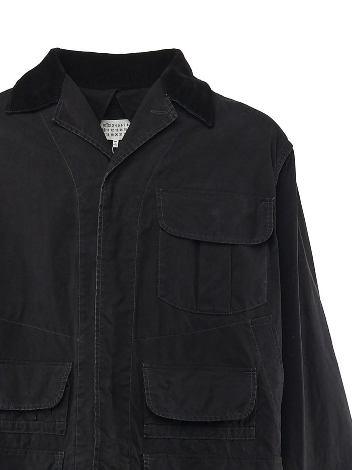 Maison Margiela Coats Black Cotton