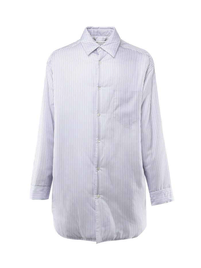 Maison Margiela Shirts White, Blue Cupro
